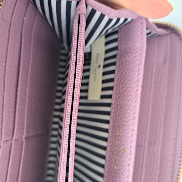 Kate Spade Pebbled Leather Wallet in Purple - Picture 7 of 13